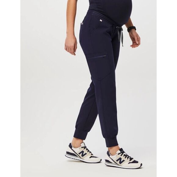 Figs Navy Blue Zamora Maternity Slim Fit Jogger Scrub Pants Size Medium - Picture 1 of 4